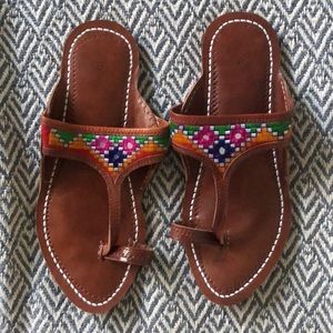 ✨ Genuine Leather Patterned Indian toering Sandals
